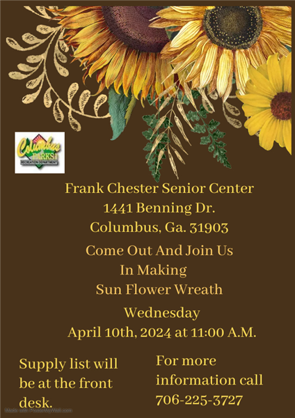 Make a Sun Flower Wreath - Wed. April 10th 11:00AM