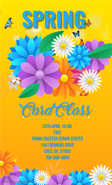 Spring Card Class April 10th 10AM Frank Chester Senior Center - Free